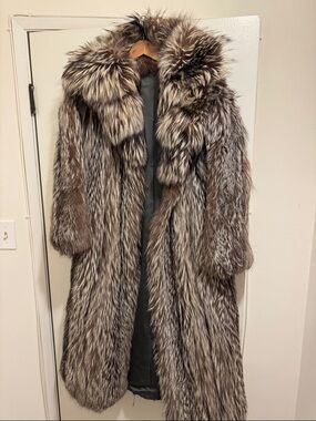 Luxurious Brown Fur Long Coat for Women